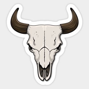 Bison Skull Sticker